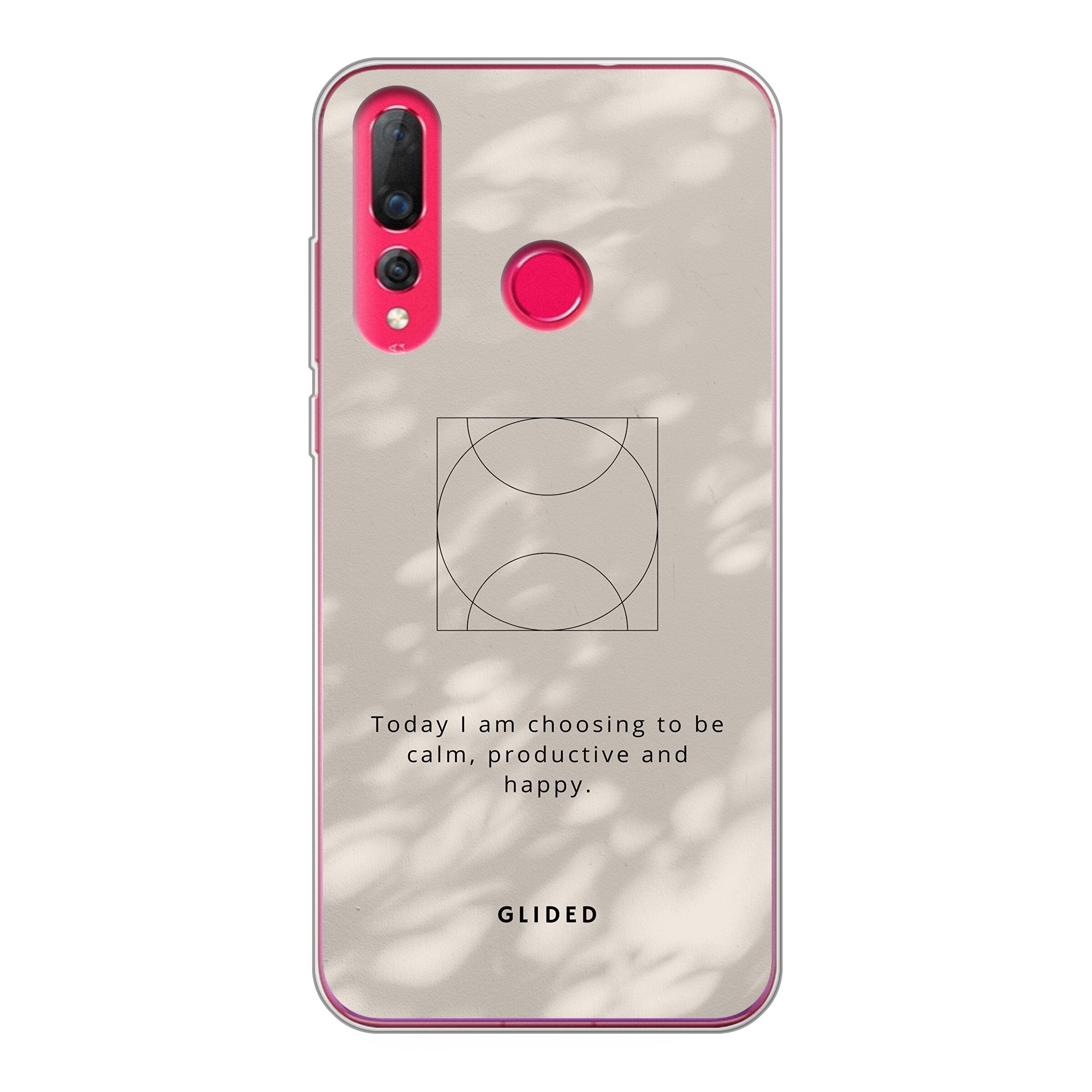 Huawei P30 Lite Handyhülle mit inspirierendem Spruch auf ästhetischem Hintergrund, ideal für Schutz und Motivation.